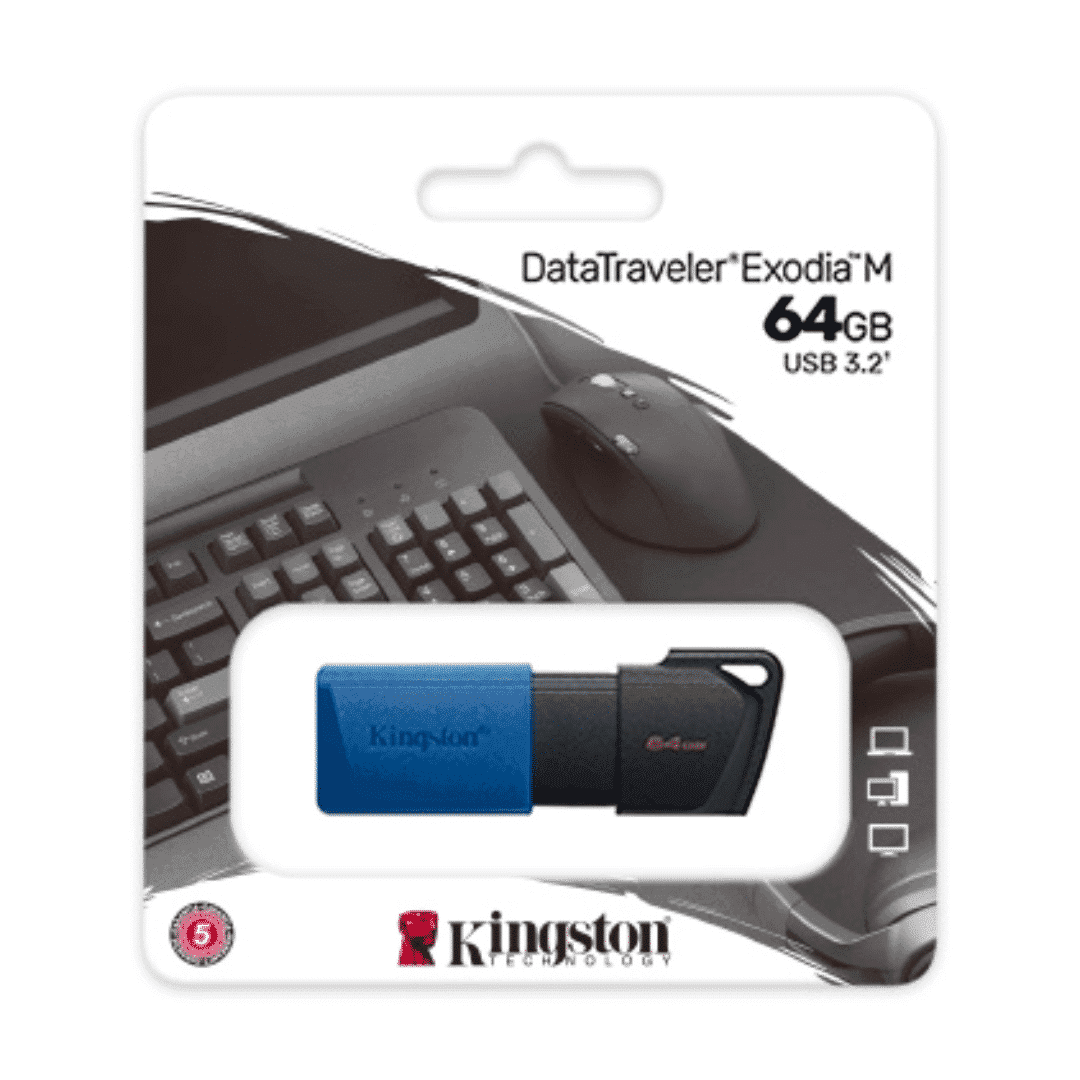 Pendrive Kingston DataTraveler Exodia M 64GB USB 3.2 Azul