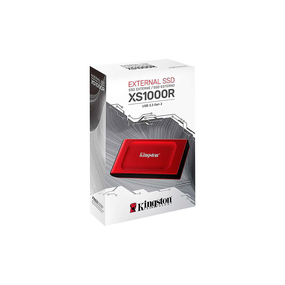 Disco Sólido Externo Kingston XS1000 1TB USB 3.2 Gen 2 1050MB/s Lectura 1000MB/s Escritura NAND 3D