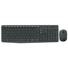 Combo Teclado y Mouse Logitech MK235 Wireless Resistente a Salpicaduras Num-Pad Negro