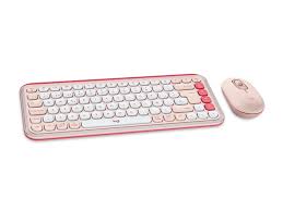 Combo Teclado y Mouse Logitech POP ICON Wireless Easy-Switch Hasta 3 Dispositivos Blanco