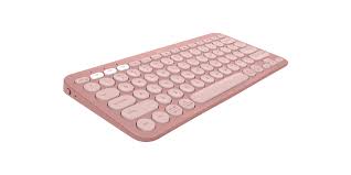 Teclado Logitech Pebble Keys 2 K380S Bluetooth Hasta 3 Dispositivos Layout Español Rose