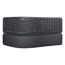 Teclado Logitech Wave Keys Wireless Ergonómico Reposamanos con Num-Pad Hasta 3 Dispositivos Negro