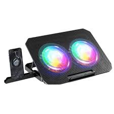 Accesorio Speedmind COS8870 Cooling Pad Negro RGB con Hub USB y Soporte para Celular