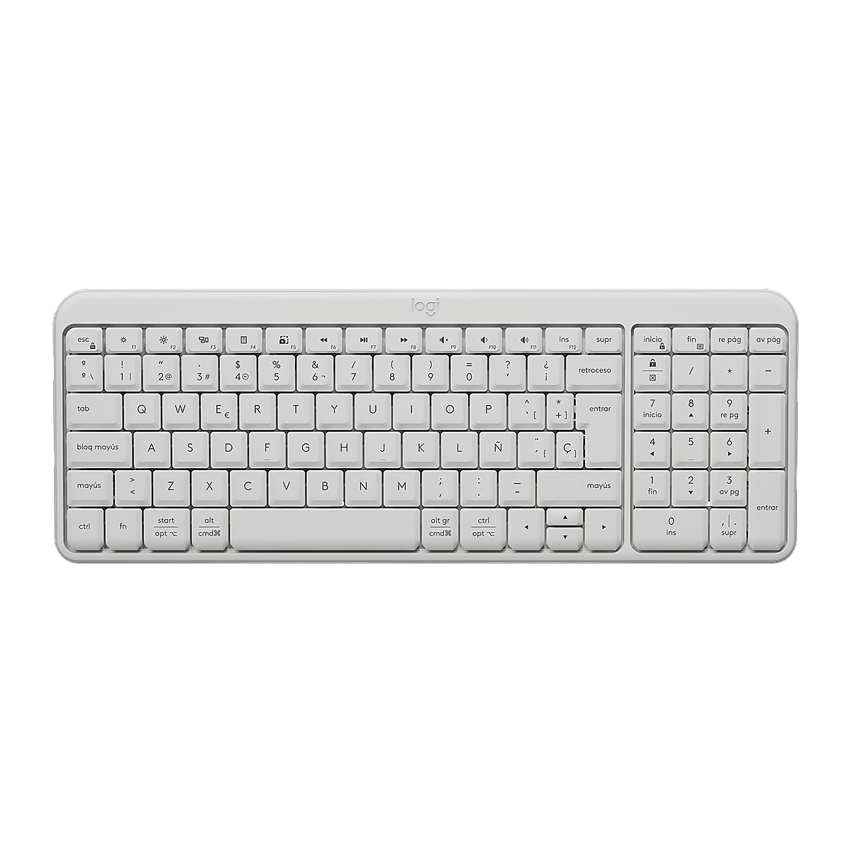 Teclado Logitech K250 Compacto Bluetooth Inalámbrico Blanco