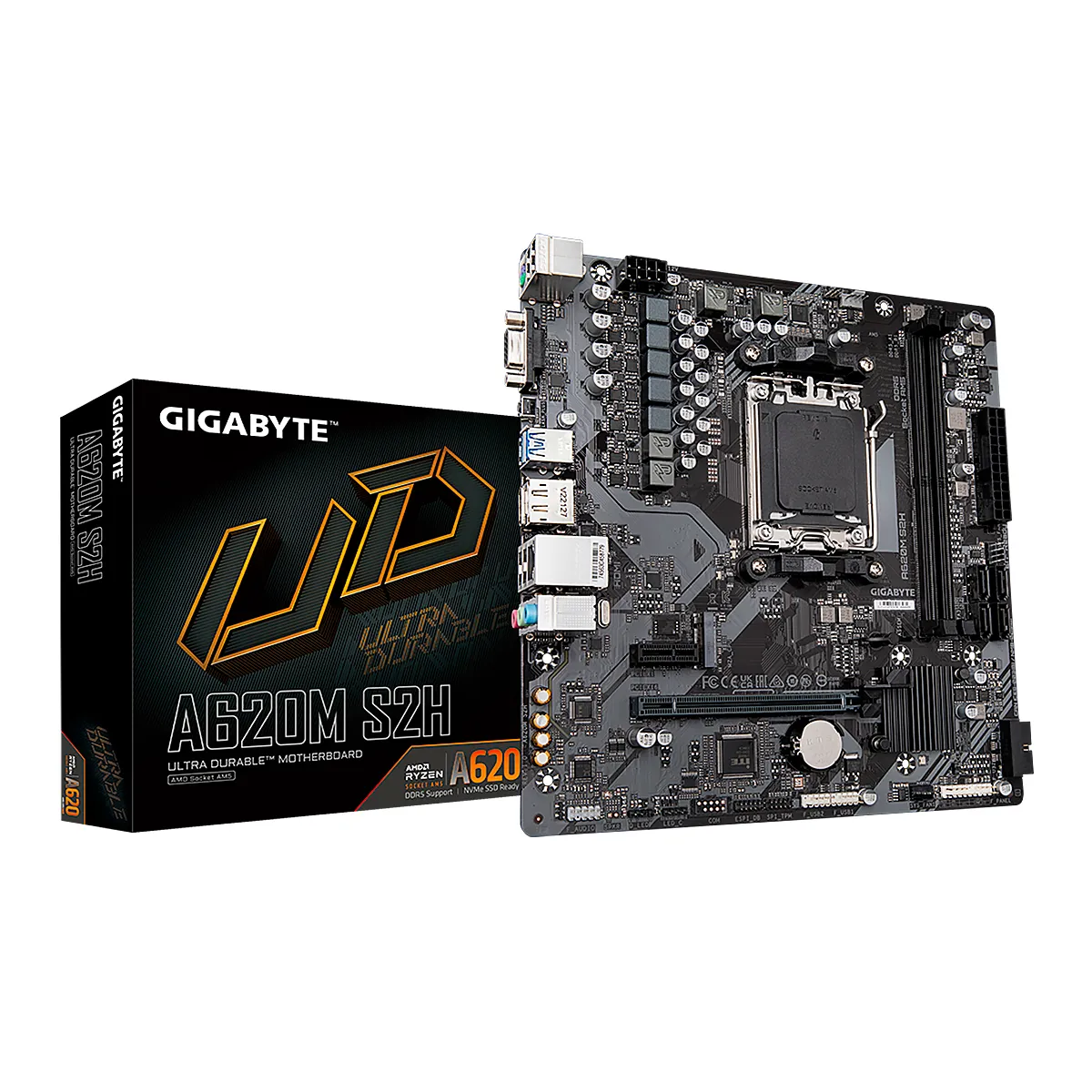 Mainboard Gigabyte A620M S2H AMD AM5 2xDDR5 HDMI D-Sub DP M.2 USB 3.2 PCIe 4.0 Micro-ATX