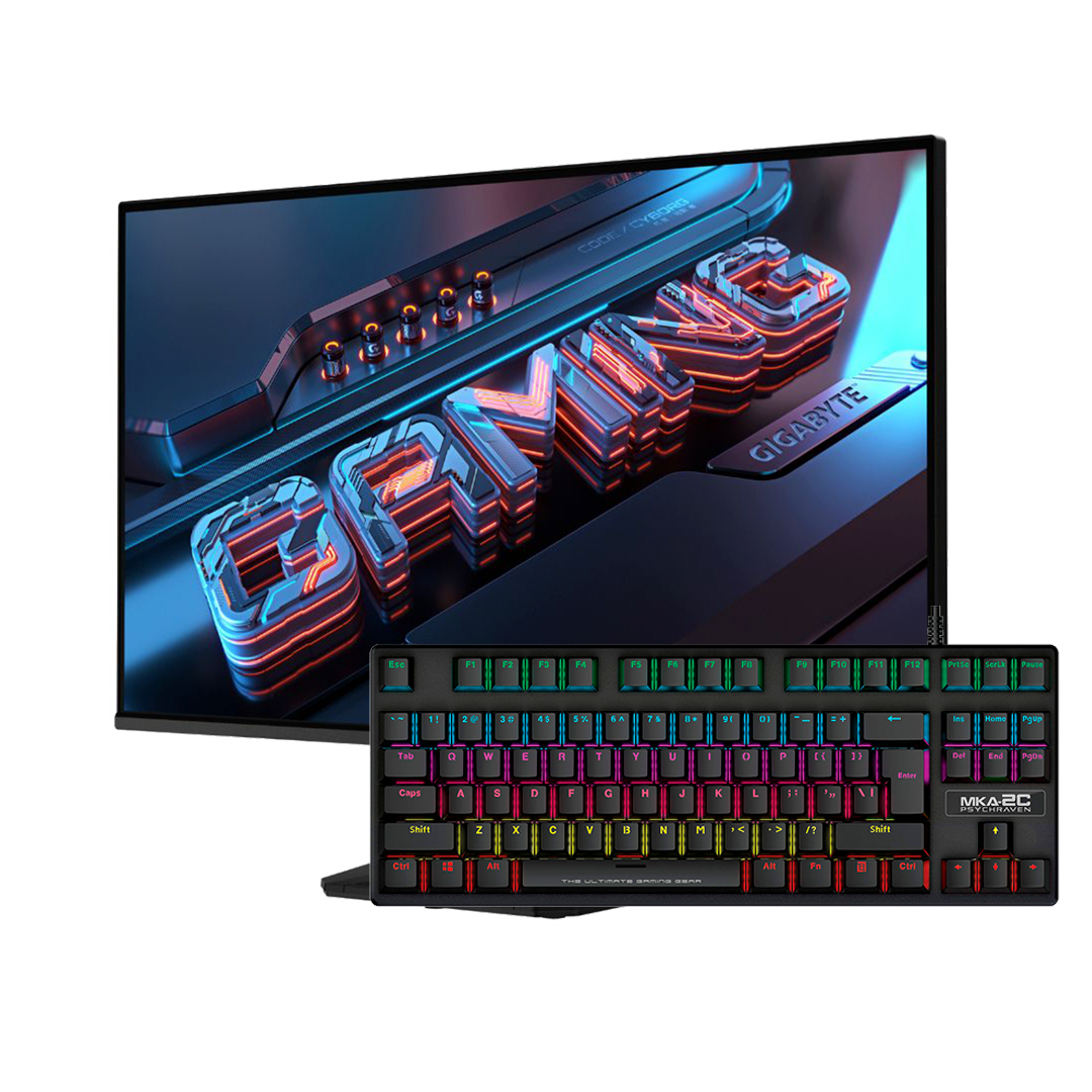 Combo Monitor Gigabyte + Teclado Armaggeddon