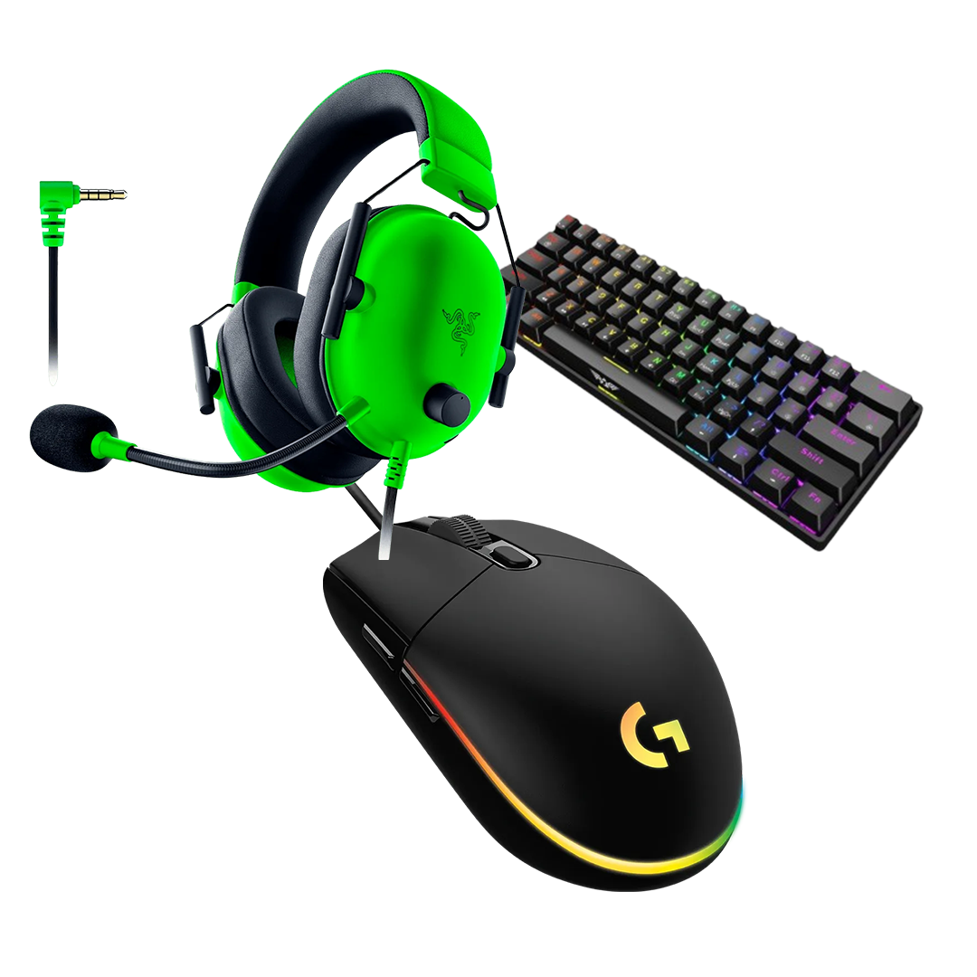 Teclado Armaggeddon MKA-1C Nex + Logitech G203 + Razer BlackShark V2 X