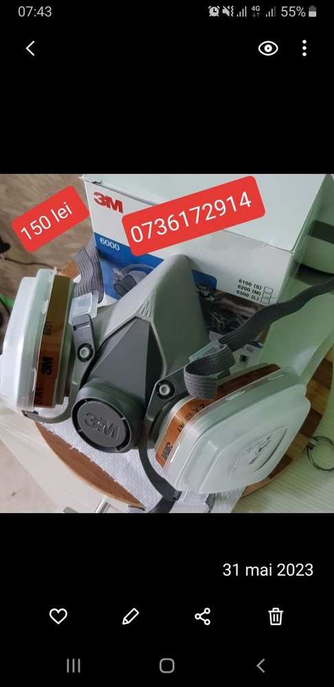 Masca de protectie 3M 6200 cu accesorii vopsit barca
