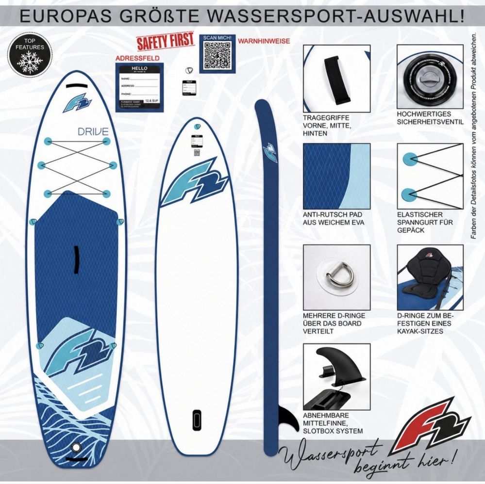 Paddleboard SUP F2 Drive White 2026