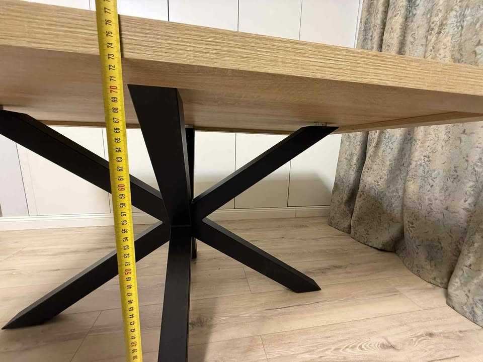 Masa dining maro MDF si metal 100x160 cm Argo Kave Home