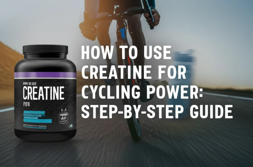 A high-quality hero image for an article titled "How to Use Creatine for Cycling Power: Step-by-Step Guide"