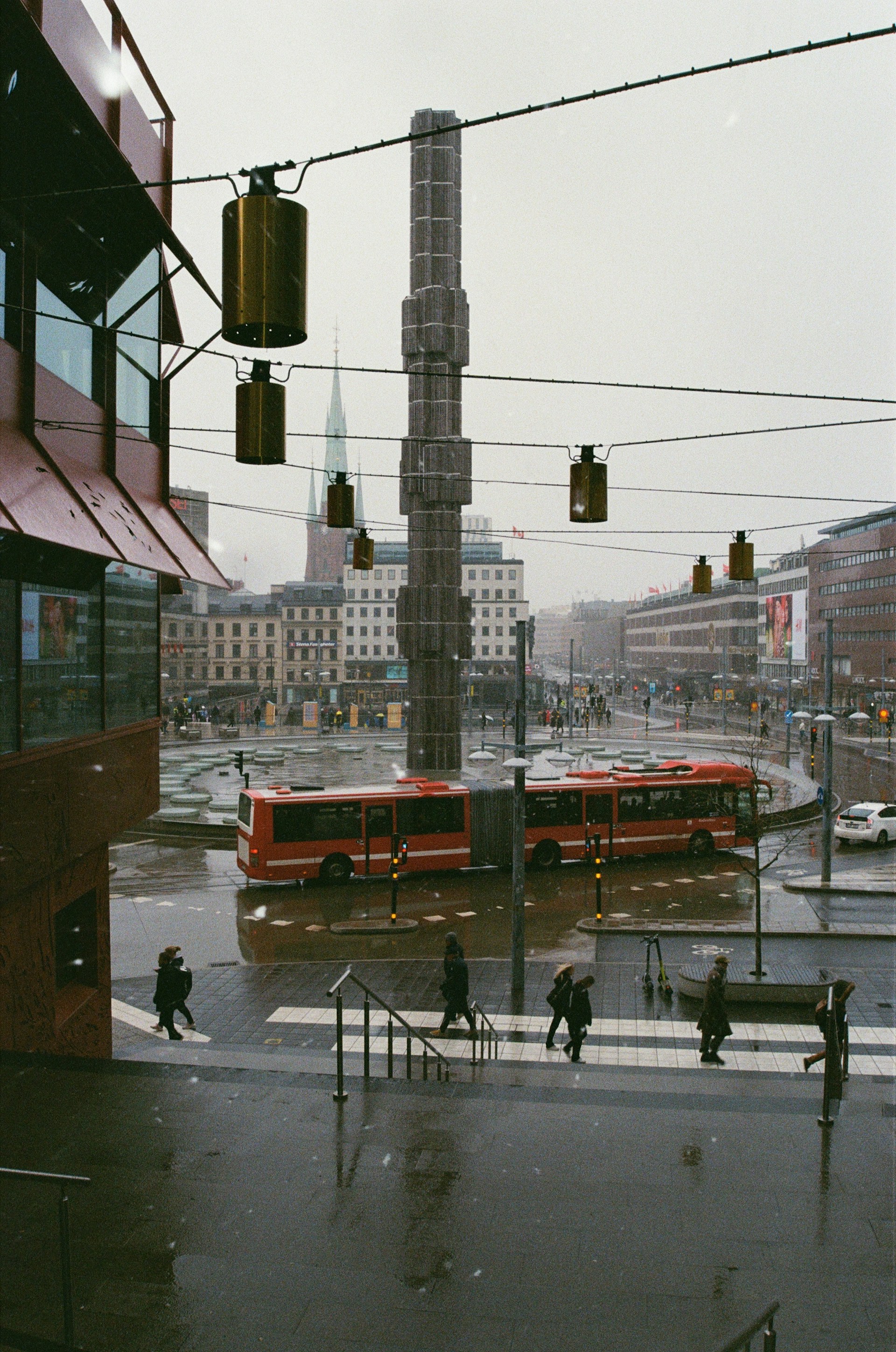 Moody vibe with bus in stockholm