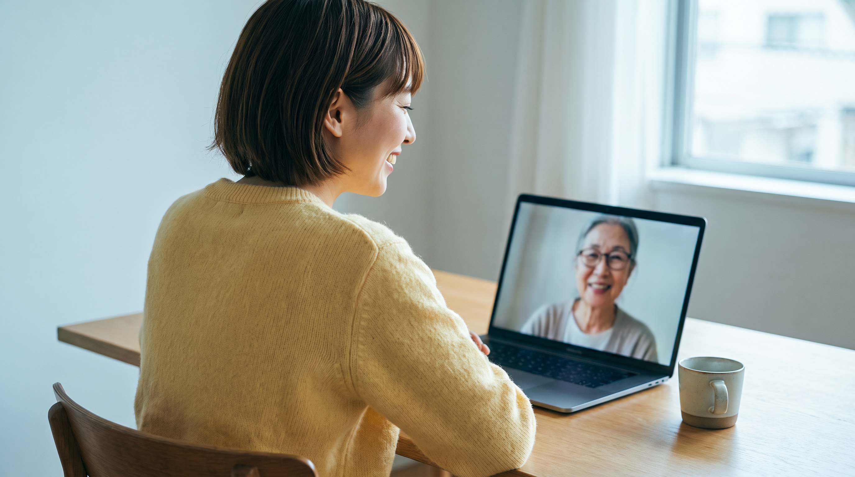 Woman business owner on a video call with a business mentor