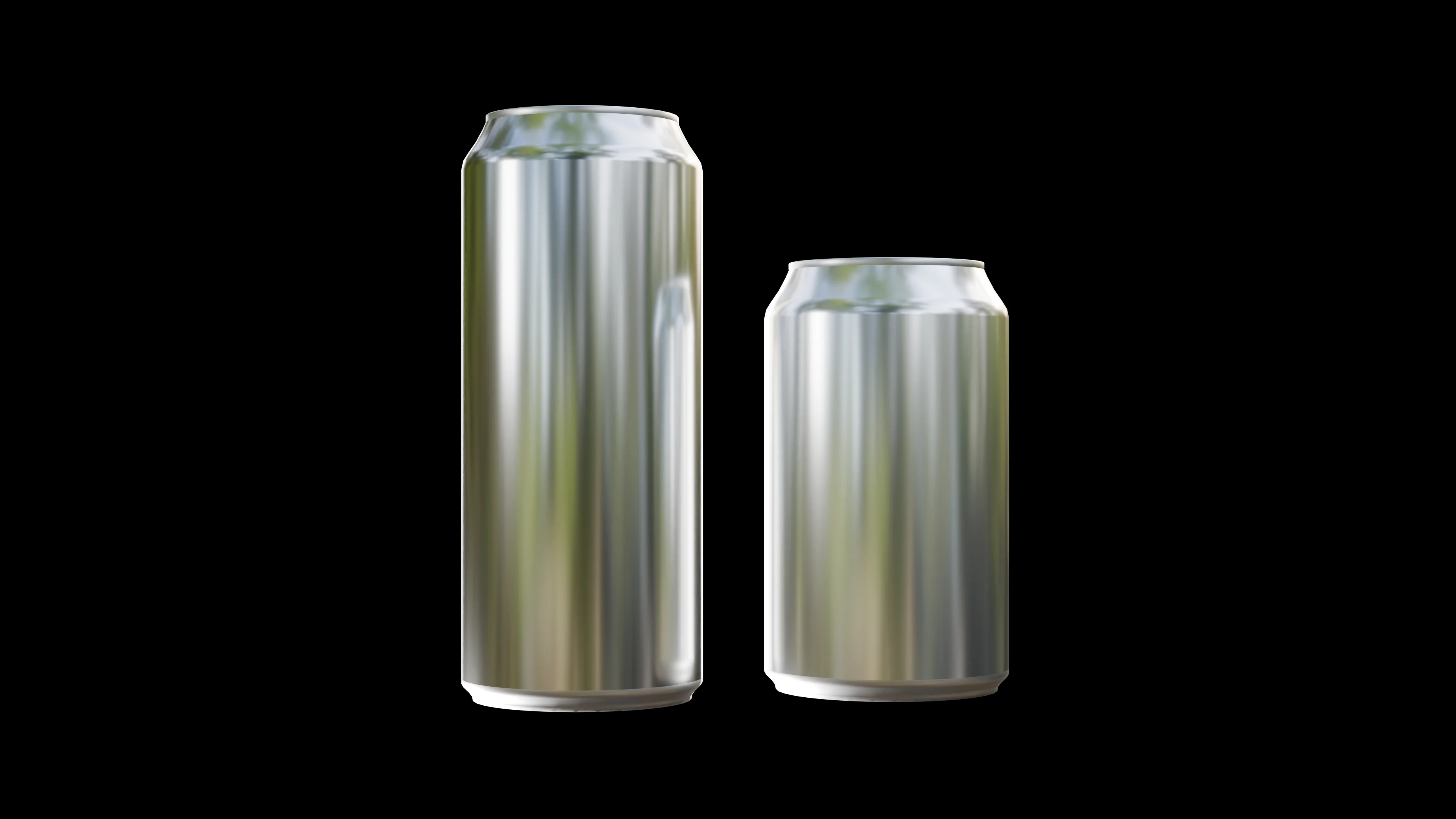 500ml and 330ml cans - 3D model