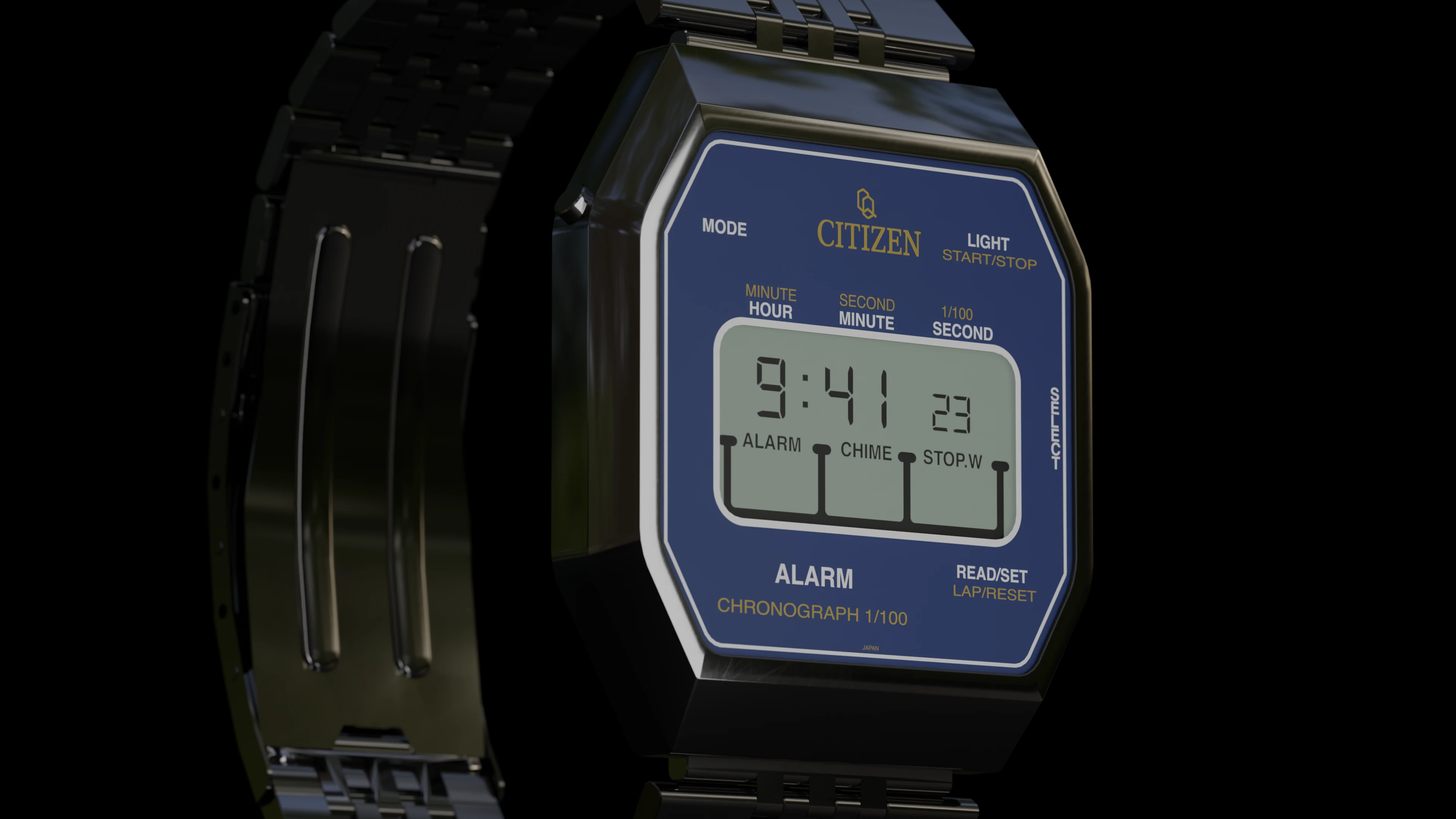 Digital vintage watch - 3D model