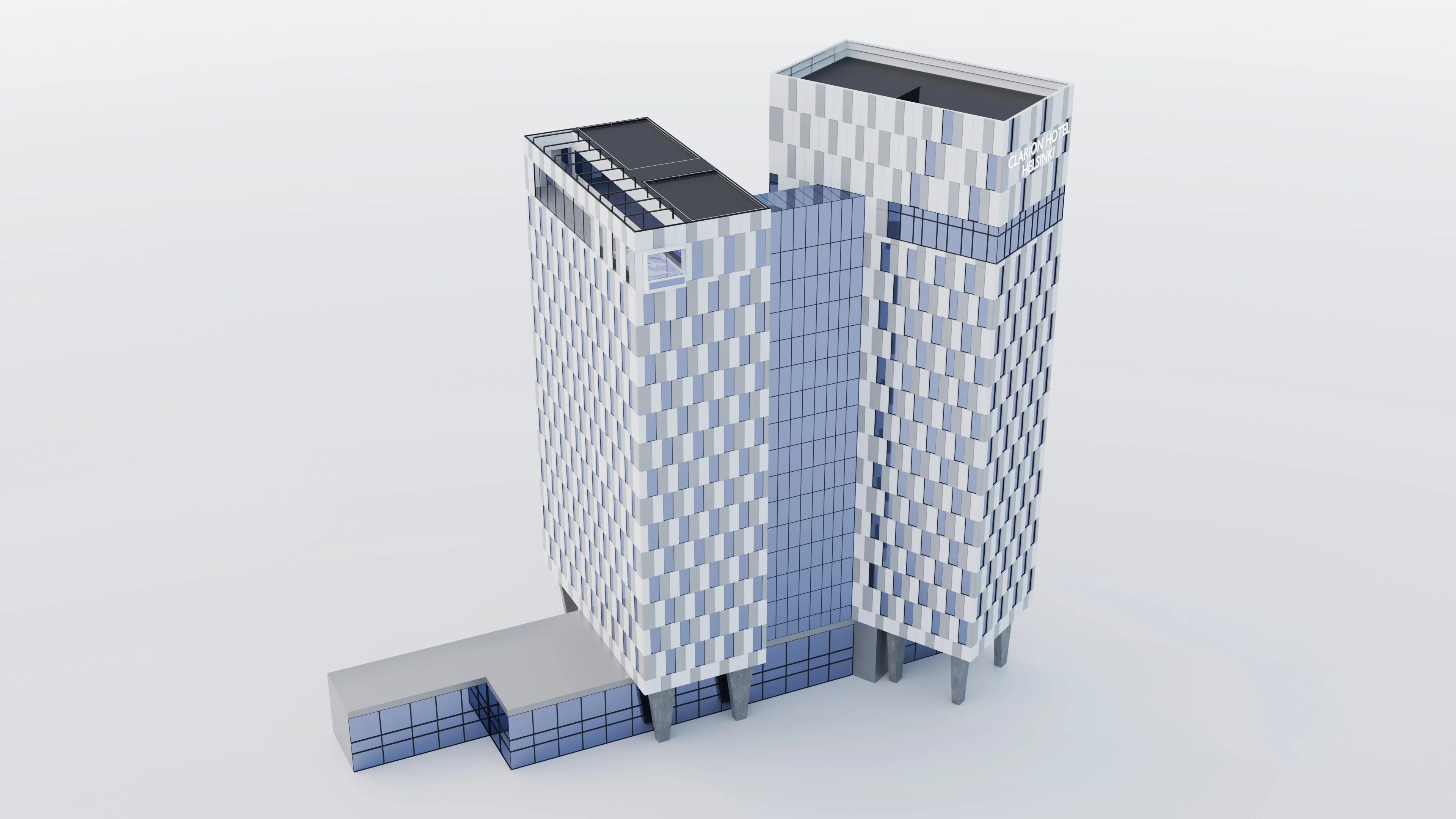 Hotel Clarion Helsinki - Building 3D model - 3D model