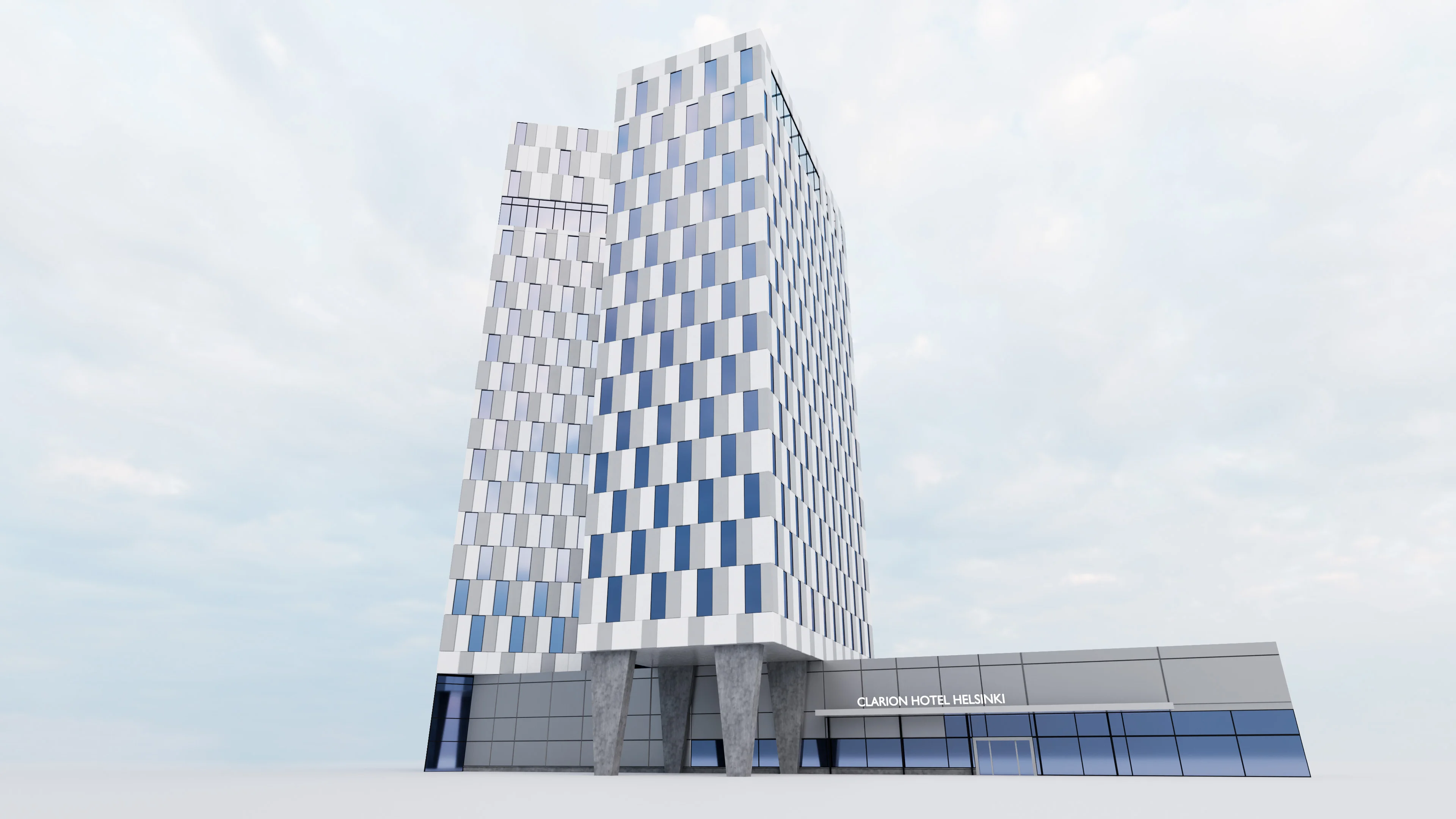 Hotel Clarion Helsinki - Building 3D model - 3D model