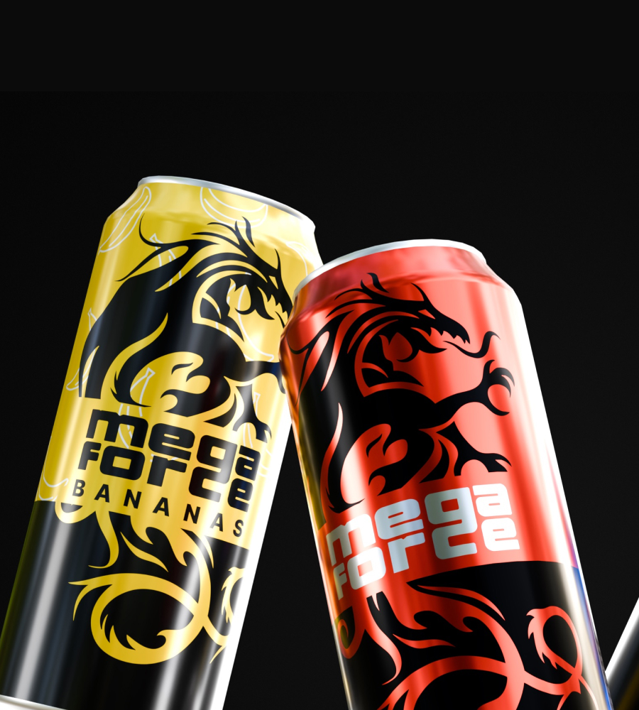 Megaforce Energy Drink - 3D textures