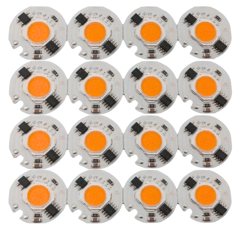 Imagen 5 de Chip Led De 10w Directo A 110v Full Spectrum Cultivo Rosado