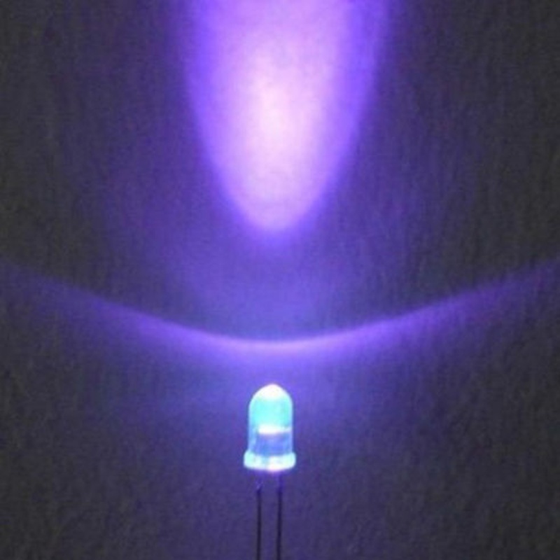 Imagen 2 de  Led 5mm Round Uv Ultravioleta  395nm  Everlight Led