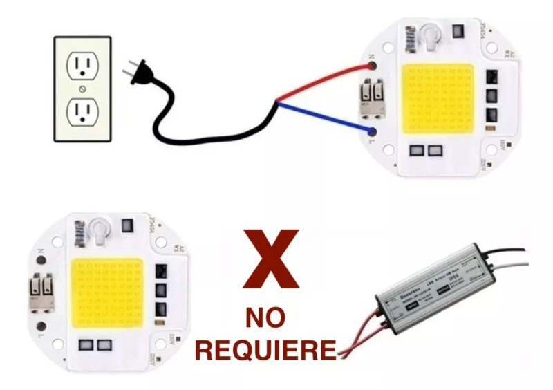 Imagen 2 de Chip Led 100w Directo A 110v Con Pasta Termica