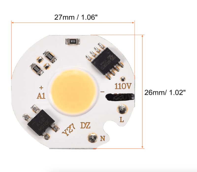 Imagen 4 de Chip Led De 10w Directo A 110v Blanco Frío 6500k