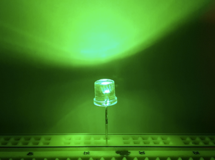 Imagen 2 de Led 5mm Flat Top Verde 530nm Everlight Led