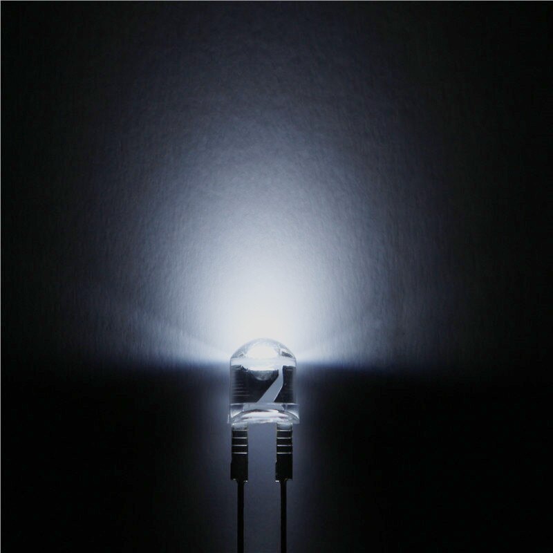 Imagen 2 de Led 5mm Straw Hat Blanco frío Everlight Led