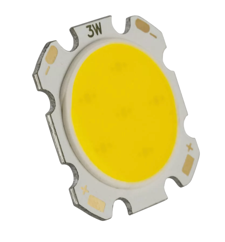 Imagen 3 de Led 3w Cob 25mm 12v Blanco frío.