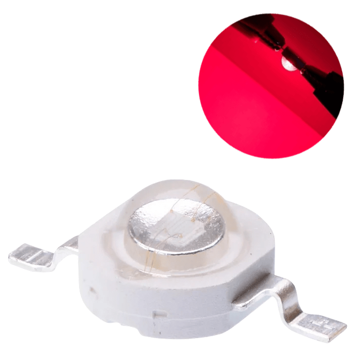 Led 3w Epistar Rojo Profundo 660nm Deep Red 