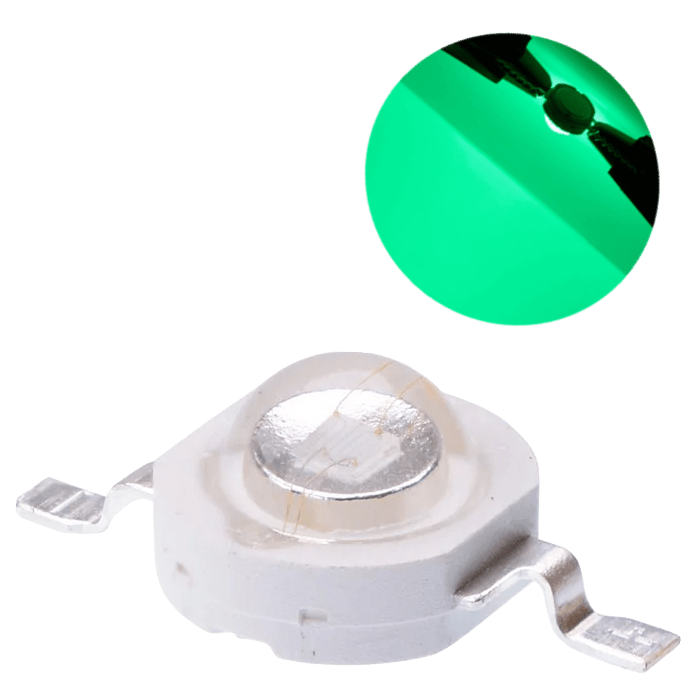 Led 3w Epistar Verde Alta Potencia 10 Leds Powerleds