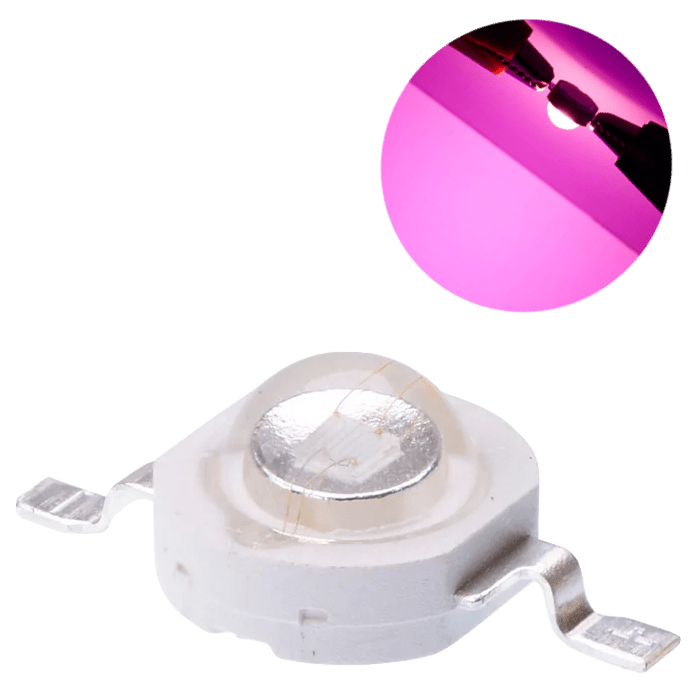 Led 3w Pink Rosado 600nm Alta Potencia 10 Leds Bridgelux