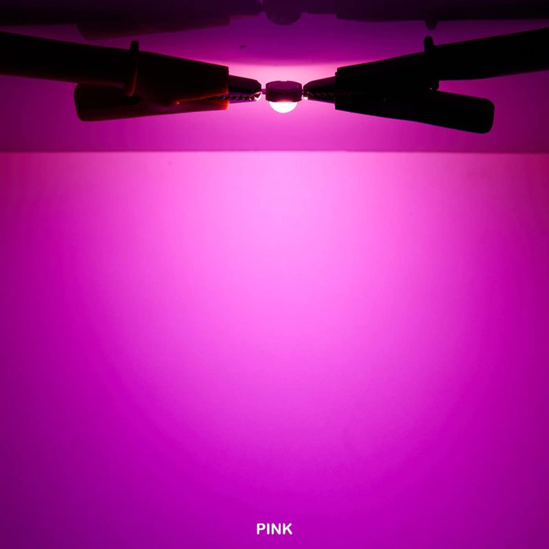 Imagen 2 de Led 3w Pink Rosado 600nm Bridgelux 10 Leds + 10 bases