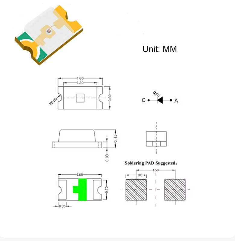 Imagen 7 de Led SMD 0603 Lite On Blanco frío 6500k