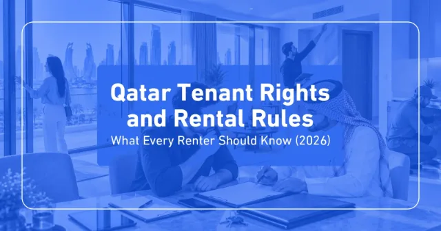 Tenant and landlord reviewing rental lease terms and rights in Qatar