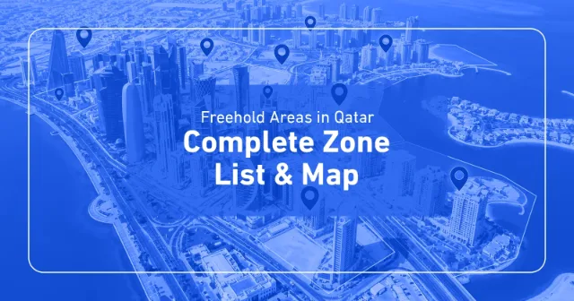Map-style guide to freehold property areas in Qatar