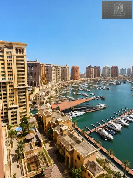 شقة فاخرة بغرفتي نوم نصف مفروشة في بورتو أرابيا تاونهاوسز، اللؤلؤة