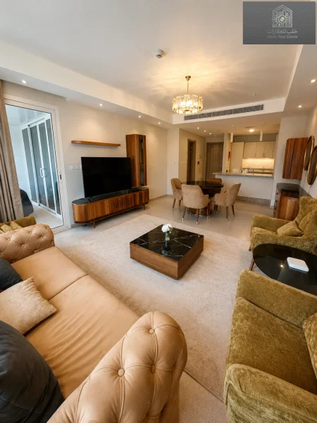 Luxury 1-bedroom apartment with maid room and sea & city views in Lusail Residence, Marina District
