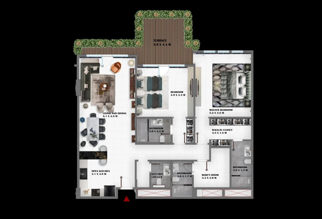 1BHK FULL SEA VIEW | Lease to Own | QAR 15,000/M