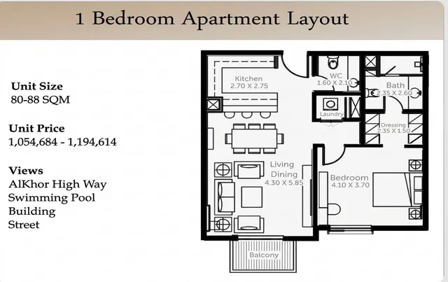 Ready to move in I 1BHK I FF I Payment plan 2032