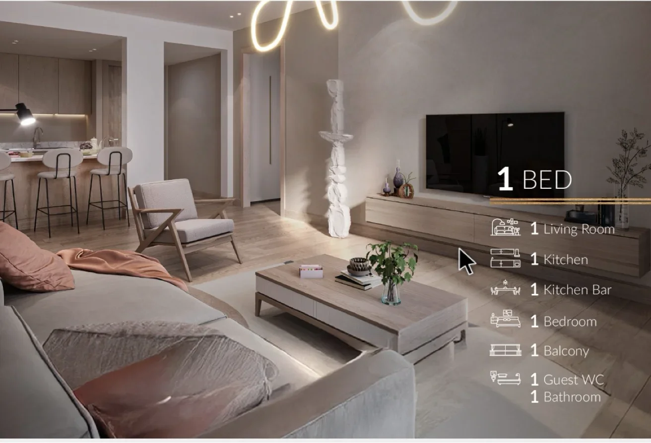 5% DOWNPAYMENT-1BR F/F-20% HANDOVER-SEA VIEW