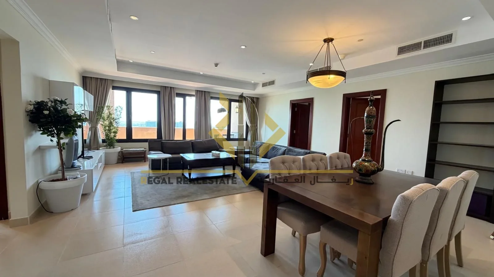 3 BR Furnished Apartment with Balcony in The Pearl