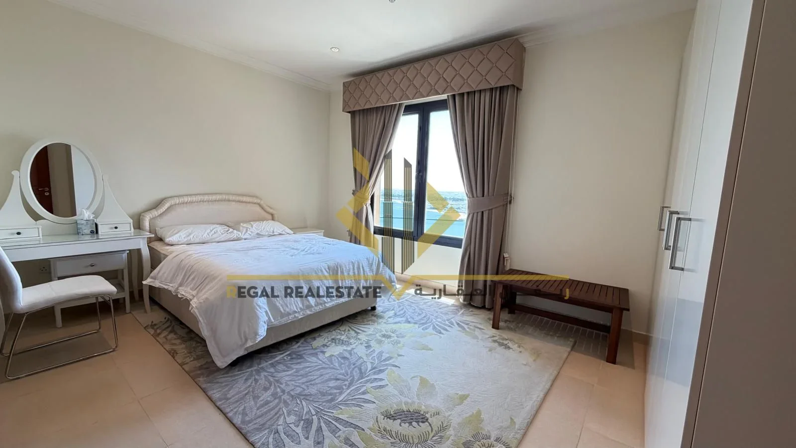 3 BR Furnished Apartment with Balcony in The Pearl