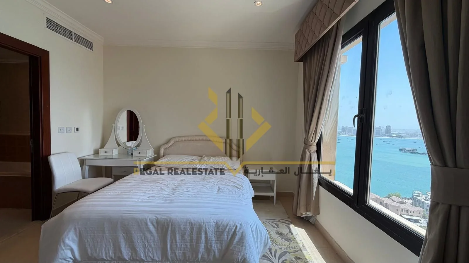 3 BR Furnished Apartment with Balcony in The Pearl