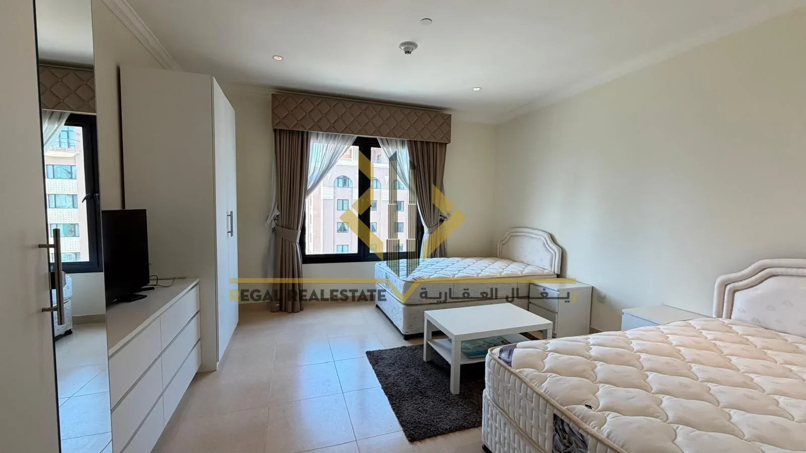 3 BR Furnished Apartment with Balcony in The Pearl