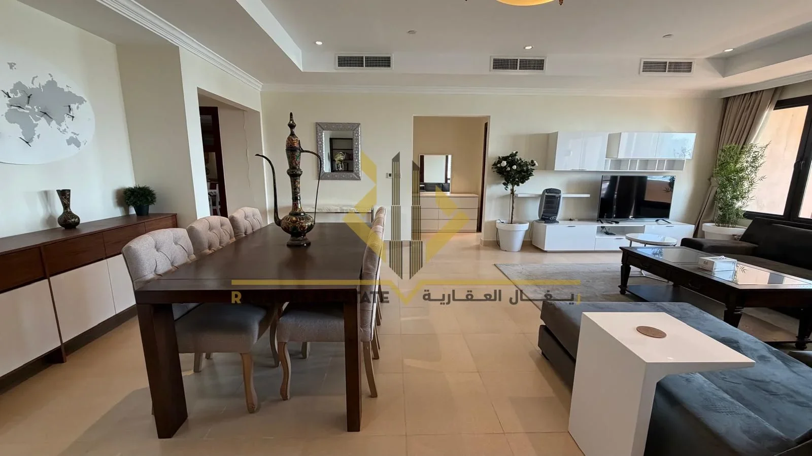 3 BR Furnished Apartment with Balcony in The Pearl