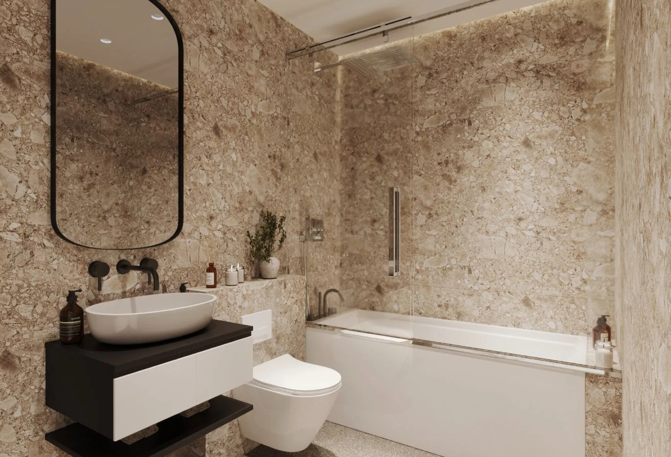 Immediately ready 1BHK with marble finishing