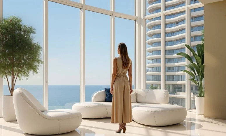 Full sea view 2Br apartment in Qetaifan Island