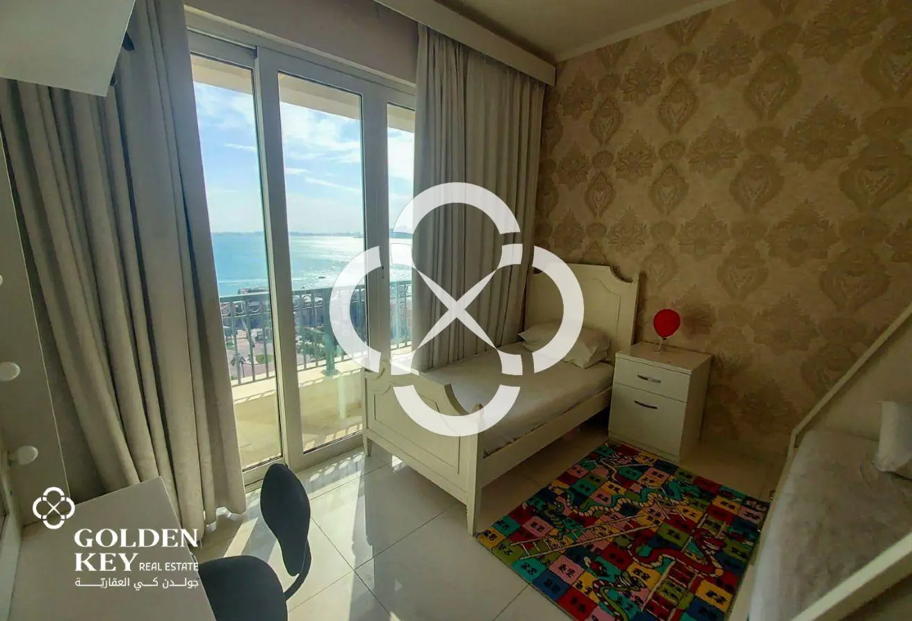 Furnished 2BR+Balcony with Sea View | Viva Bahriya