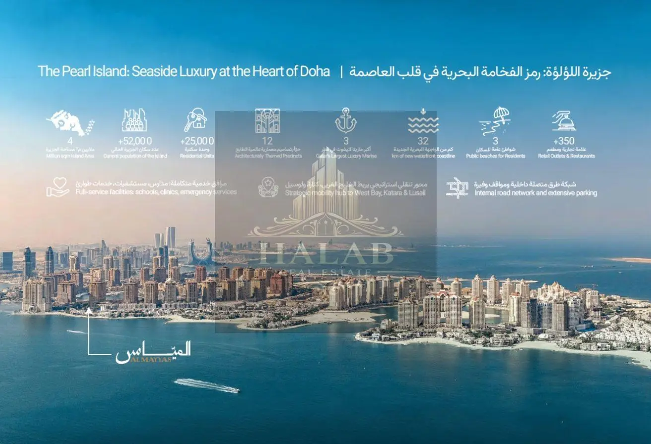 In the heart of The Pearl-Qatar, home to the large